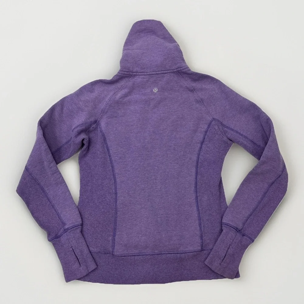 Lululemon Calm & Cozy Jacket "Scuba Cuddle Up" Womens 6 Purple Sweatshirt - Picture 8 of 14